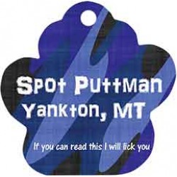 ID Tag - Pet Tag Paw Medium